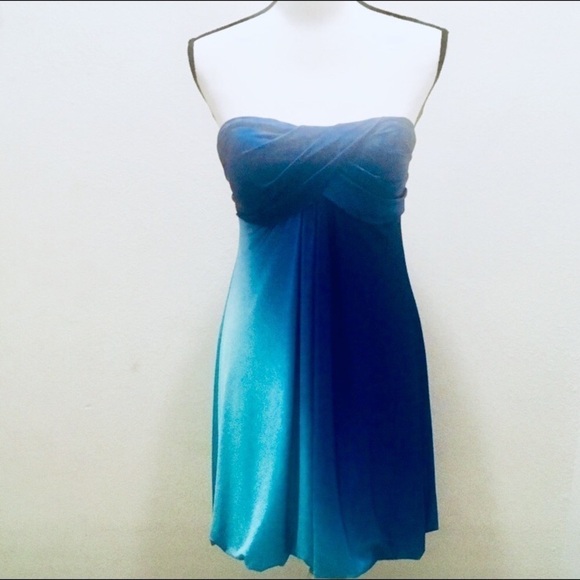 Xscape Blue Y2K Ombré Bubble Cocktail Dress Size 4 - Picture 3 of 12